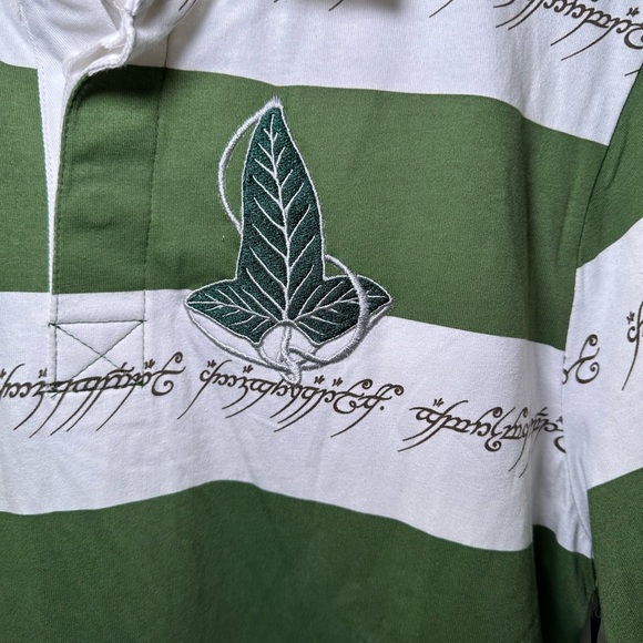 NWT Lord of the Rings Rugby Striped Unisex Embroidered Top - Picture 2 of 11